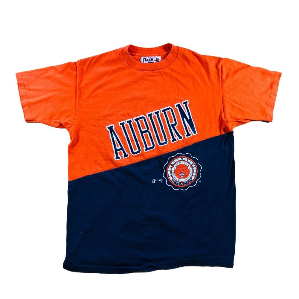 Auburn Tigers Flexwear Single Stitch Size XL Cotton T-Shirt